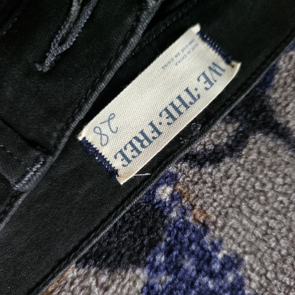 Free People Black Layered Lace Flare Jeans - Picture 3 of 9